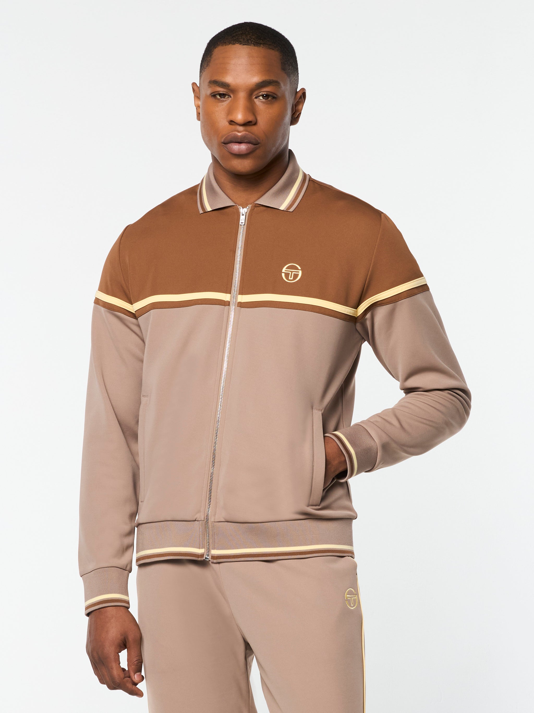 Olmi Track Jacket- Taupe Grey – Sergio Tacchini Europe