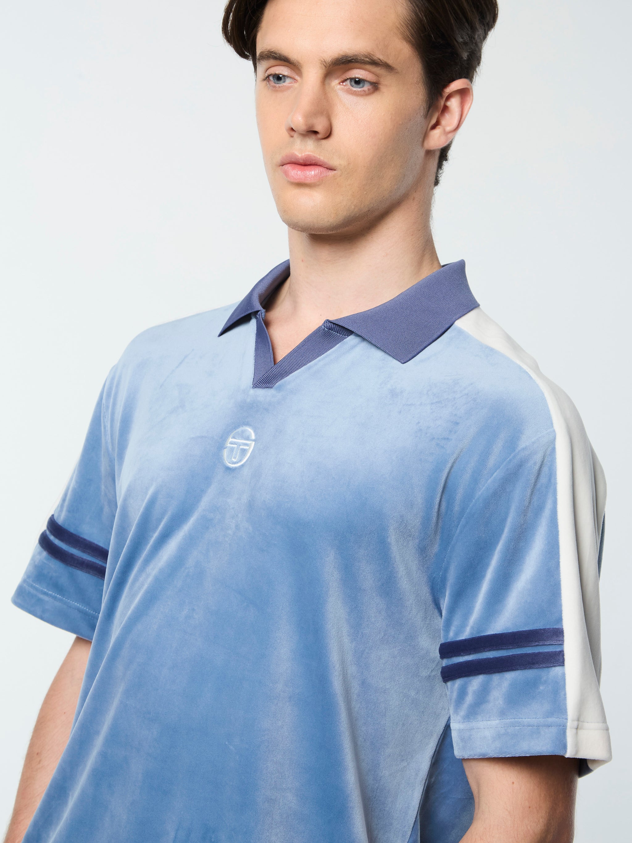 Cielo Velour Polo- Faded Denim – Sergio Tacchini Europe