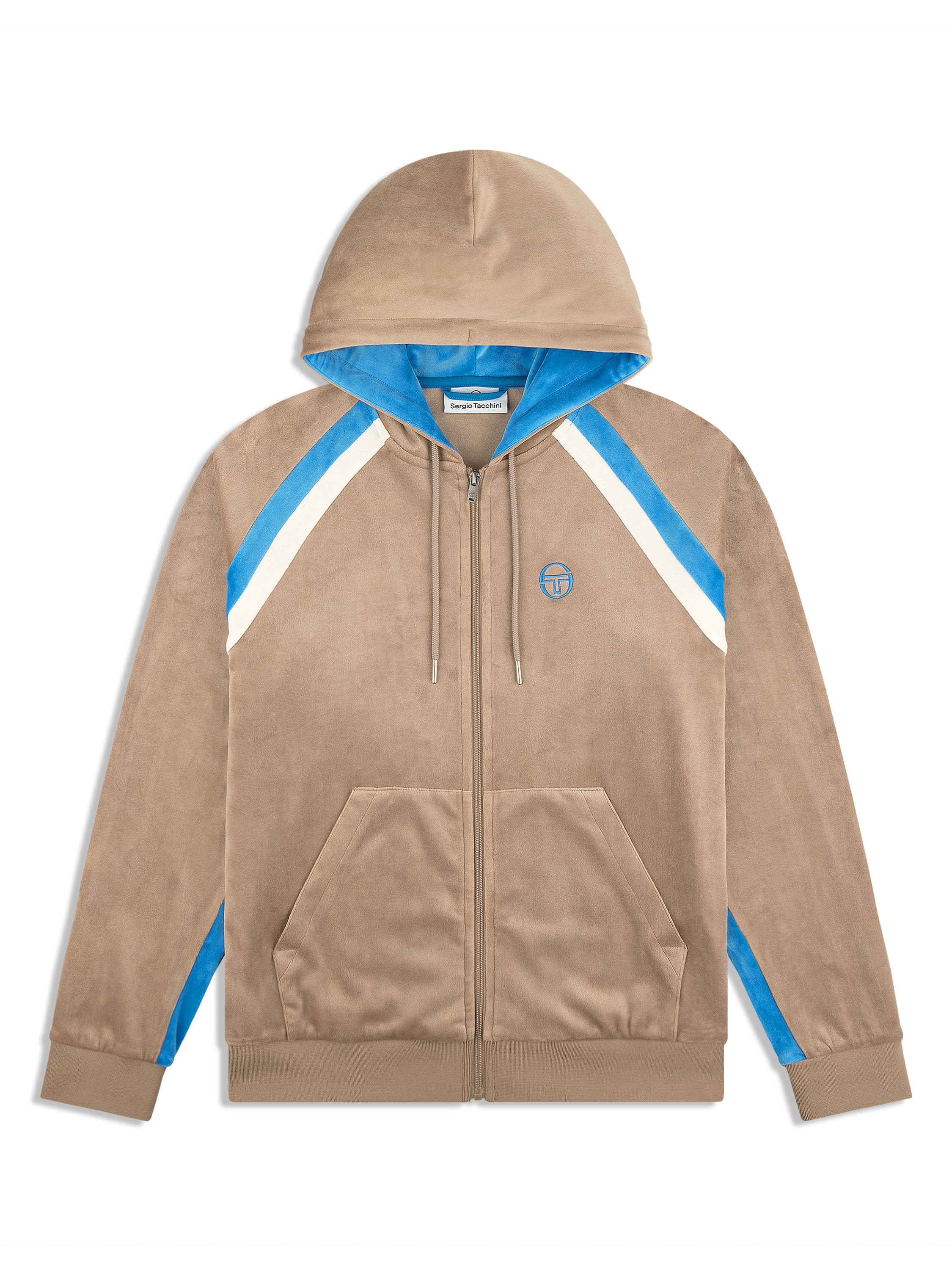 Lazaro Velour Hoodie- Taupe Grey – Sergio Tacchini Europe