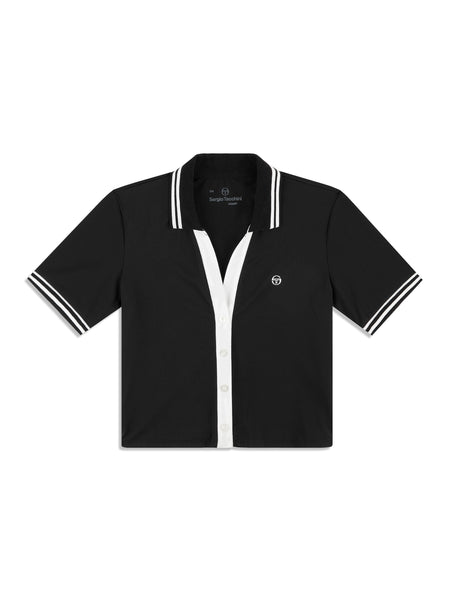 Idalia Cropped Polo- Black Beauty – Sergio Tacchini Europe