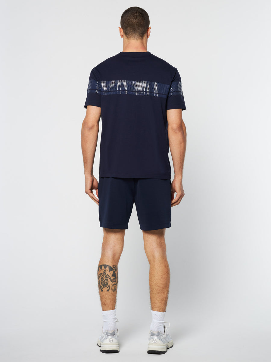 Perforata T-Shirt- Maritime Blue