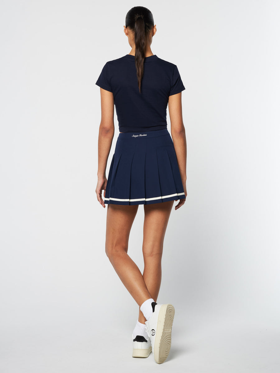 Kalkman Tennis Skirt-  Maritime Blue