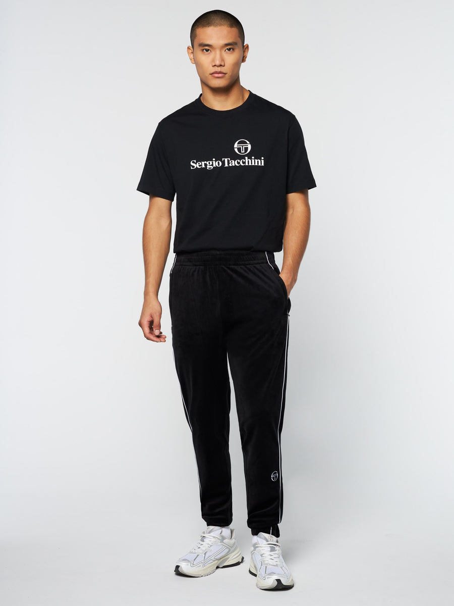 Lioni Velour Track Pant- Black Beauty – Sergio Tacchini Europe