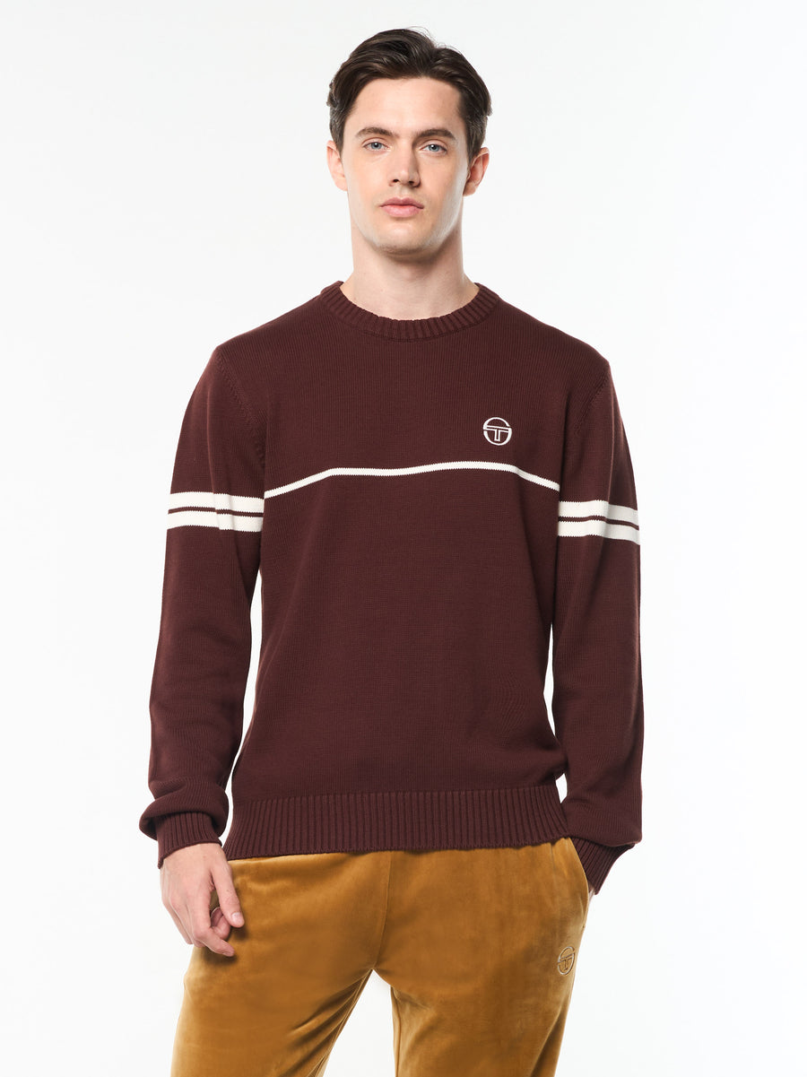 Orion Knit Sweater- Bitter Chocolate/ Gardenia