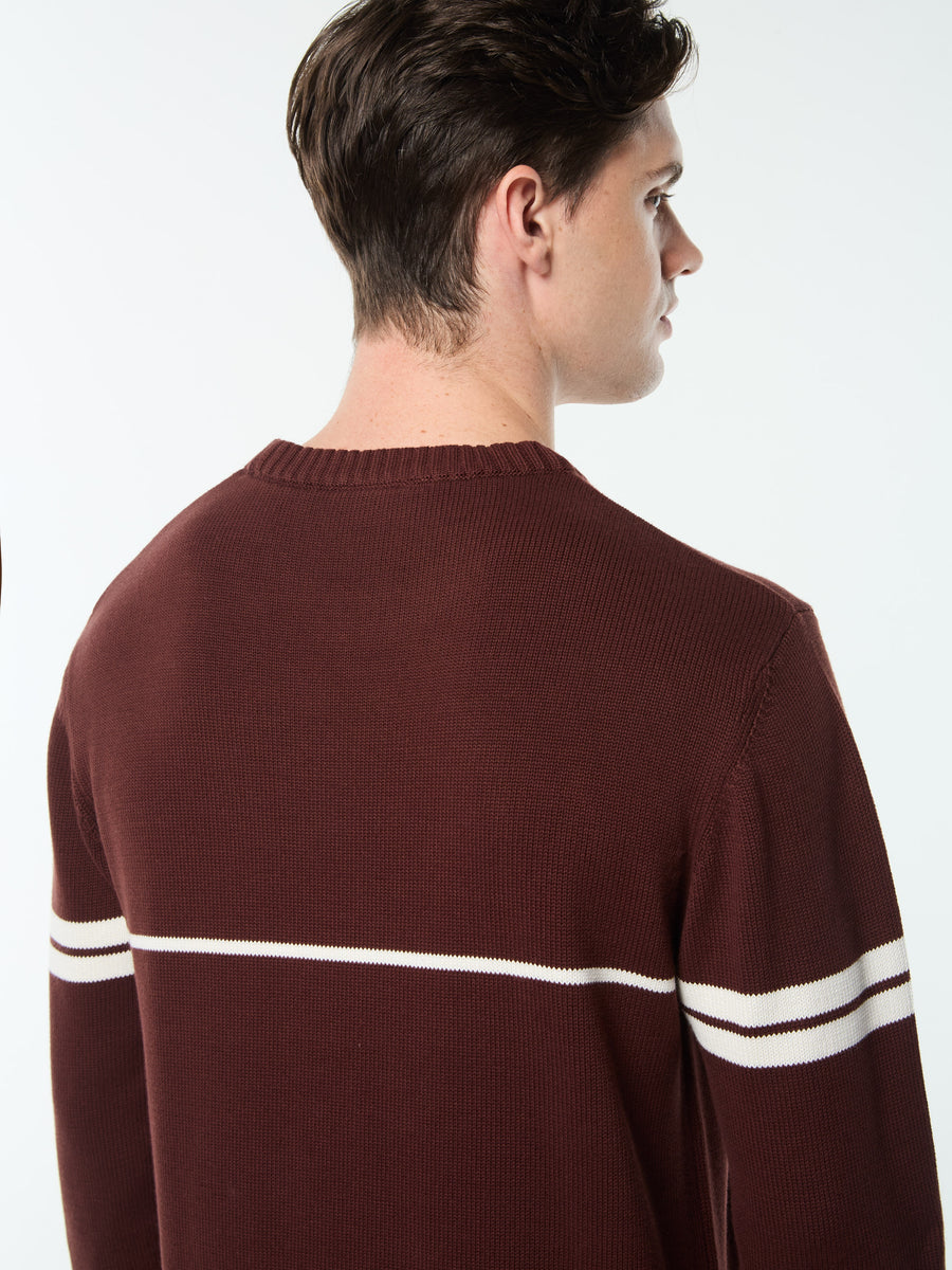 Orion Knit Sweater- Bitter Chocolate/ Gardenia