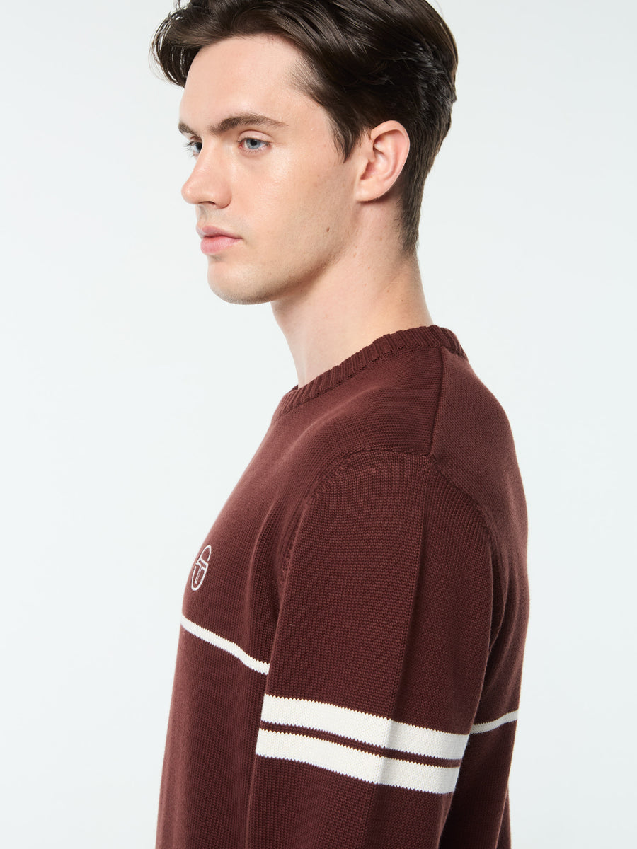 Orion Knit Sweater- Bitter Chocolate/ Gardenia