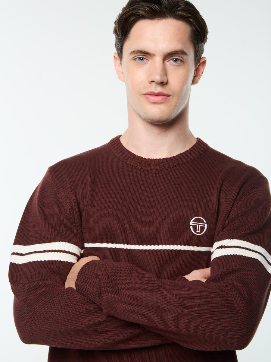 Orion Knit Sweater- Bitter Chocolate/ Gardenia