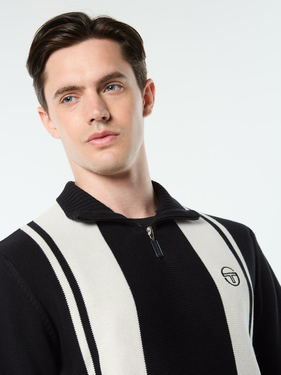 Sergio Tacchini ポロシャツ Lサイズ ストライプ Young Line Knit Polo- Black/ Gardenia – Sergio Tacchini Europe