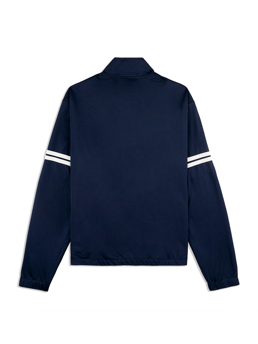 Arturo Mesh Track Jacket- Maritime Blue/ Quiet Gray