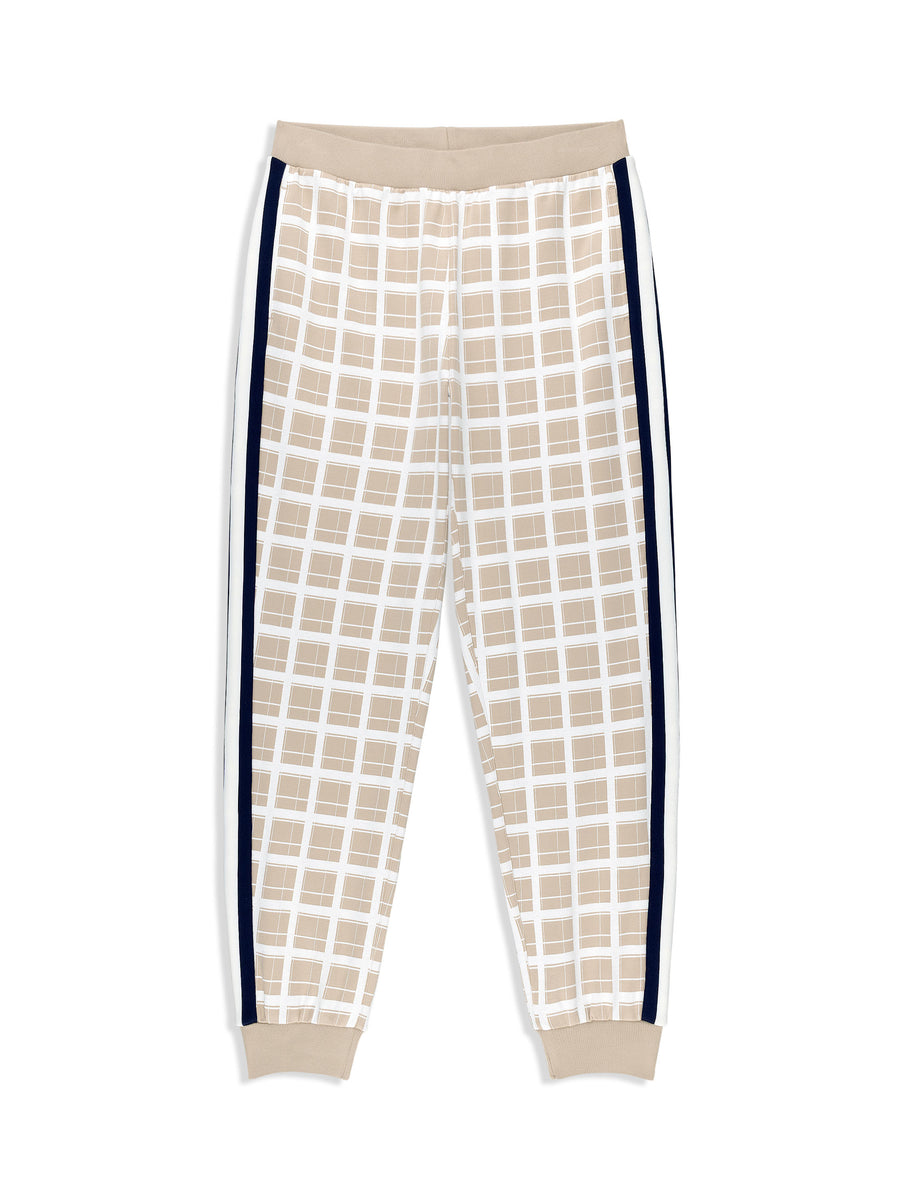 Women's Damarindo Check Track Pant- Humus