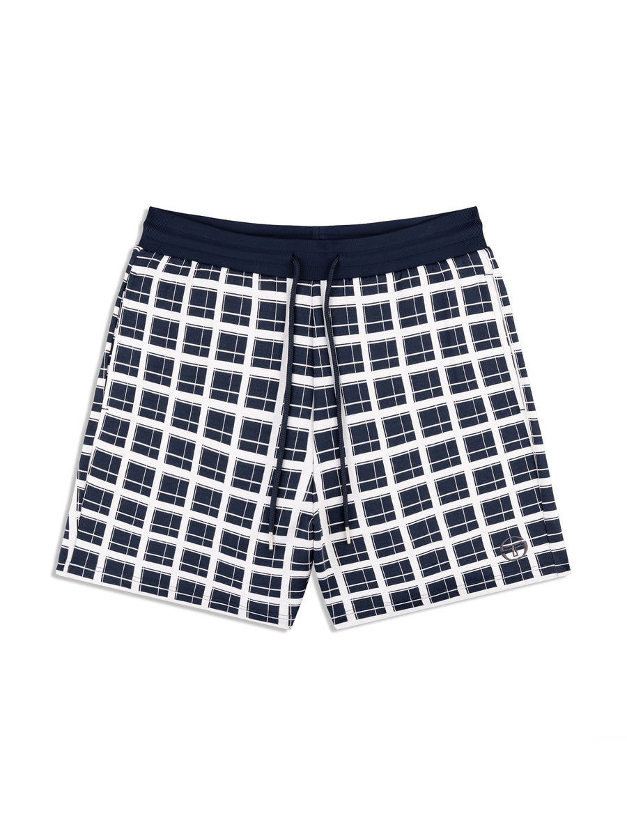 Damarindo Check Short- Maritime Blue