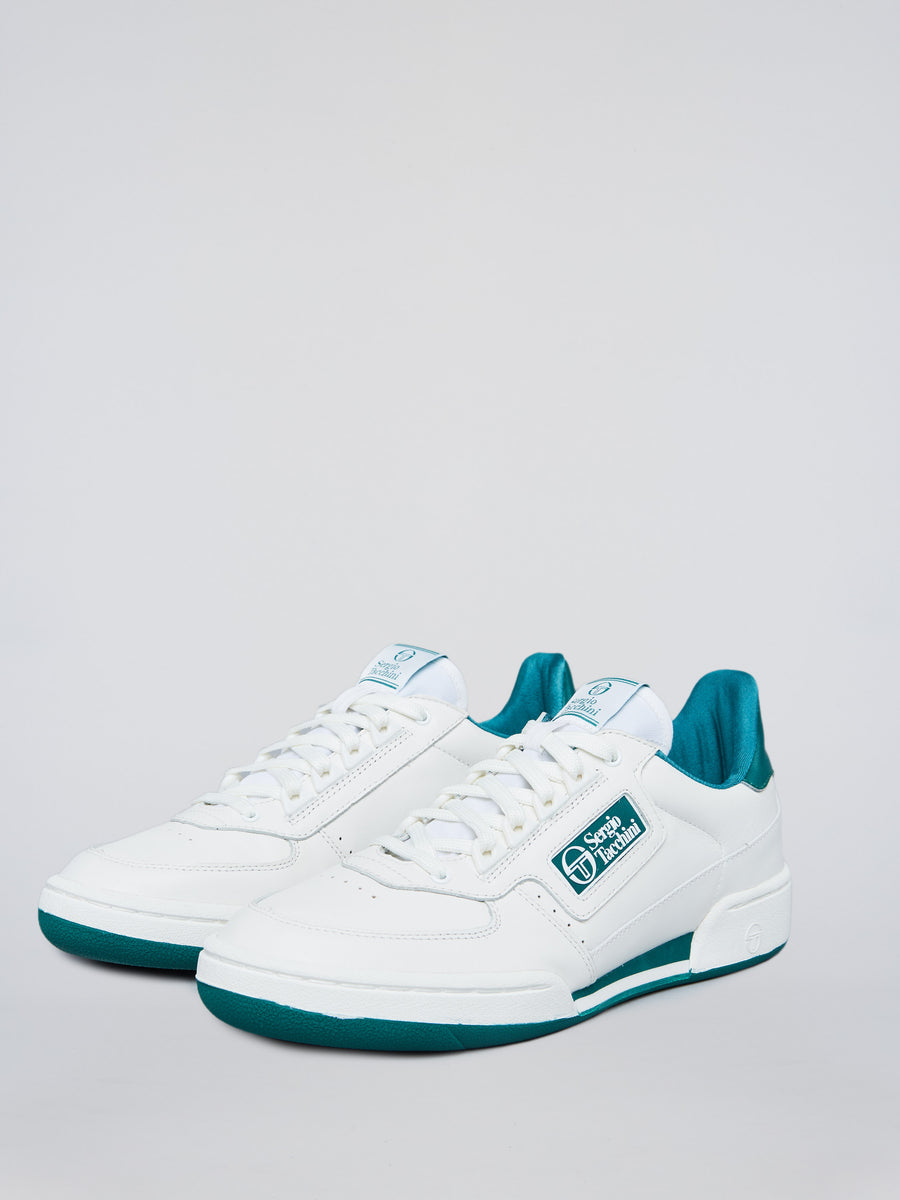 NEW YOUNG LINE SNEAKER - WHITE/FOREST GREEN