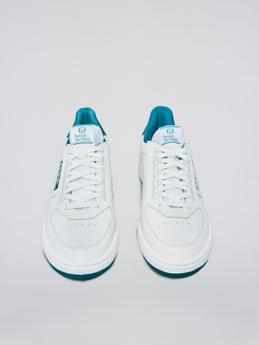 NEW YOUNG LINE SNEAKER - WHITE/FOREST GREEN