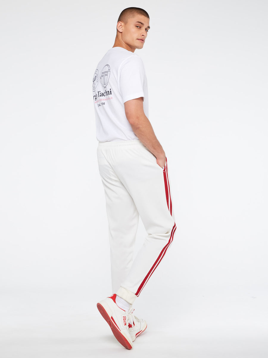 Tennis Young Line Track Pants - BLANC DE BLANC/TANGO RED