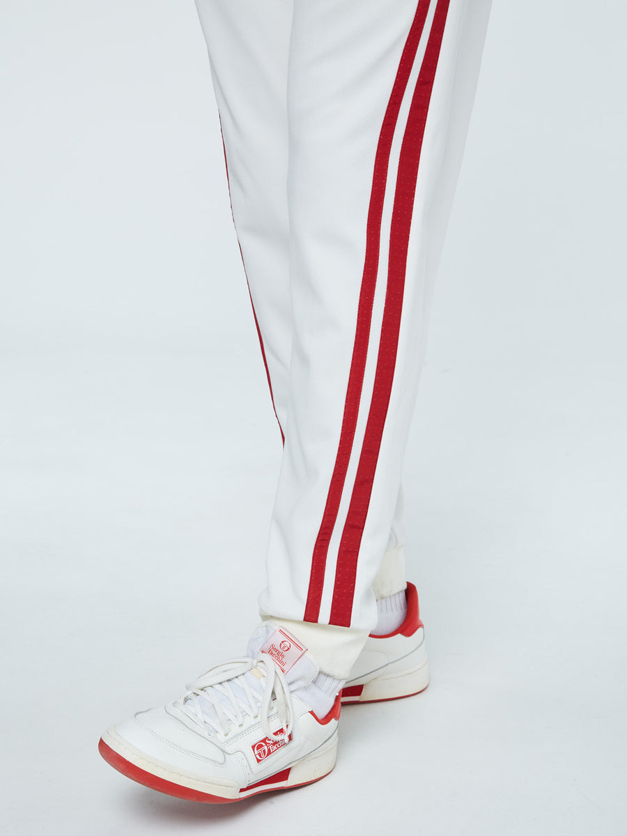 Tennis Young Line Track Pants - BLANC DE BLANC/TANGO RED